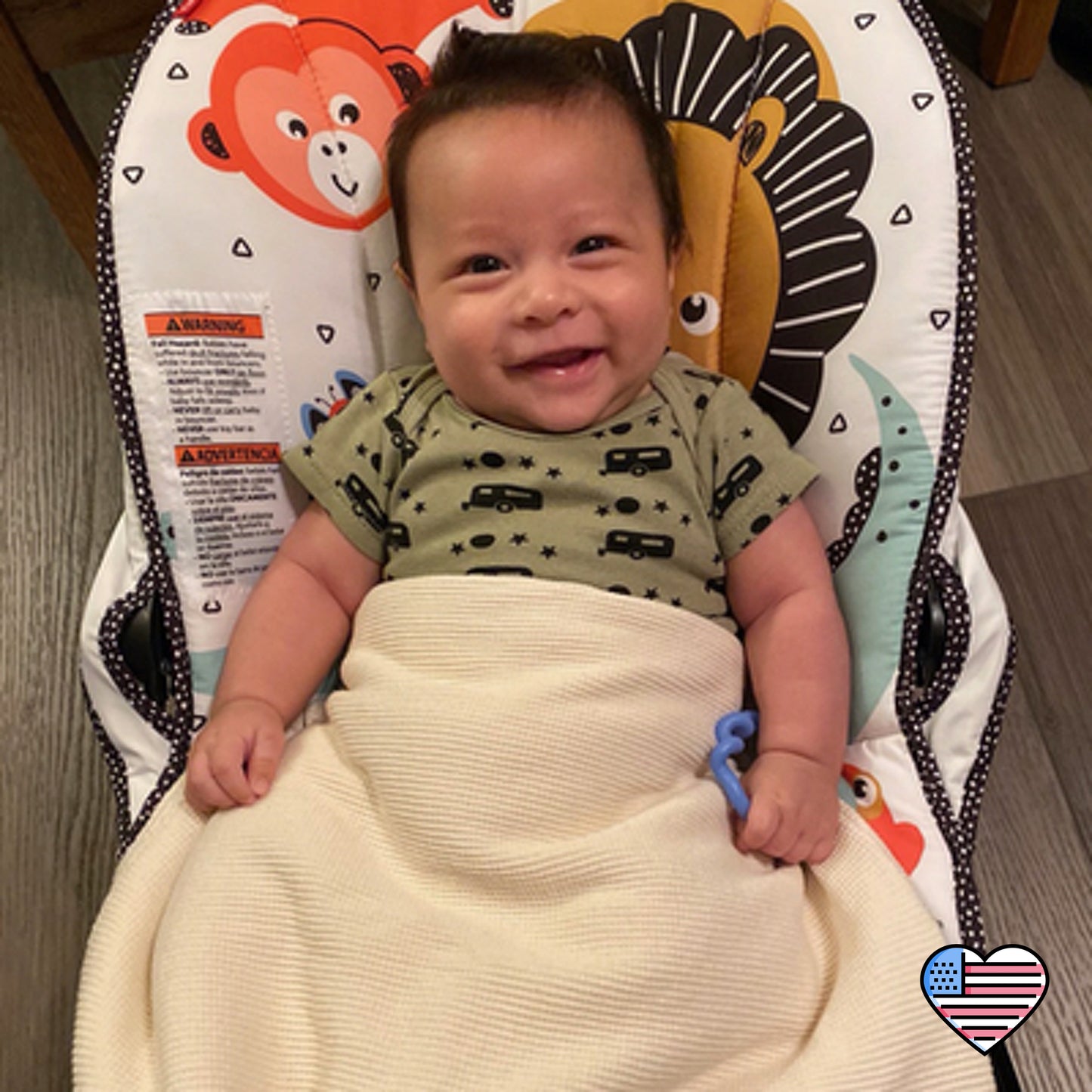 USA Made Organic Cotton Baby Blanket